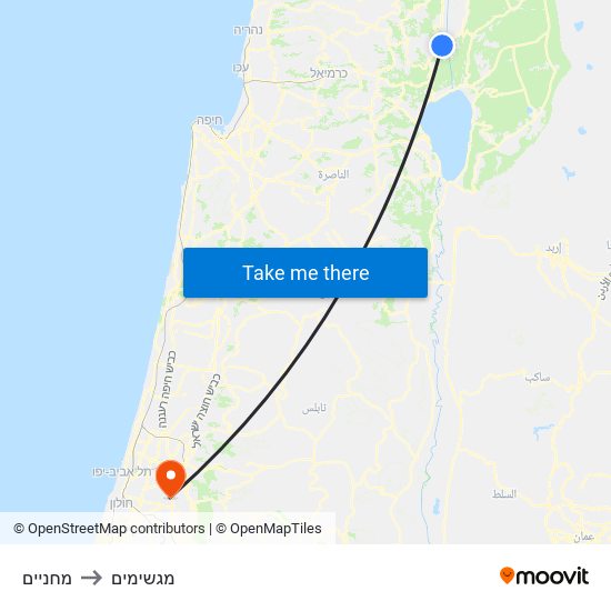 מחניים to מגשימים map