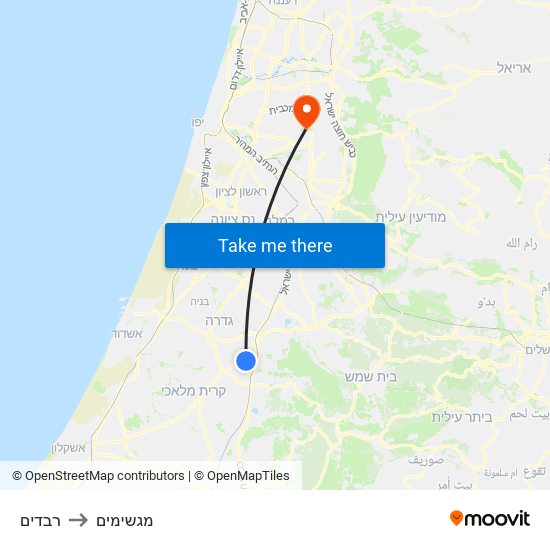 רבדים to מגשימים map