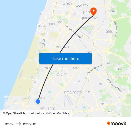 שדמה to מגשימים map