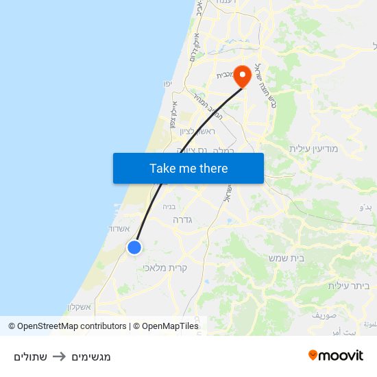 שתולים to מגשימים map