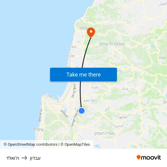ח'ואלד to עבדון map