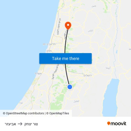 אביעזר to צור יצחק map