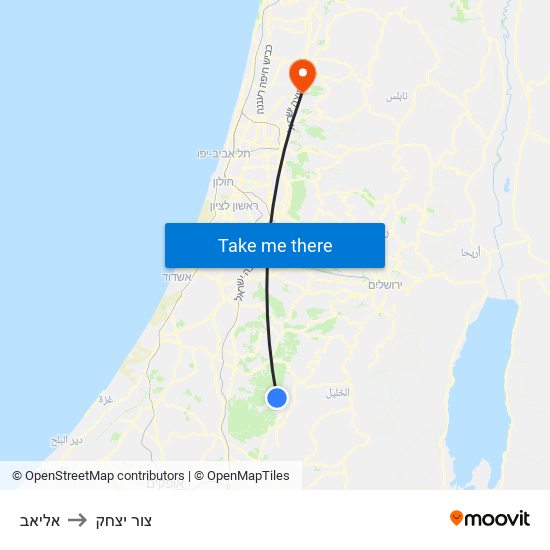 אליאב to צור יצחק map