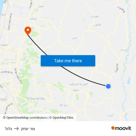 גלגל to צור יצחק map