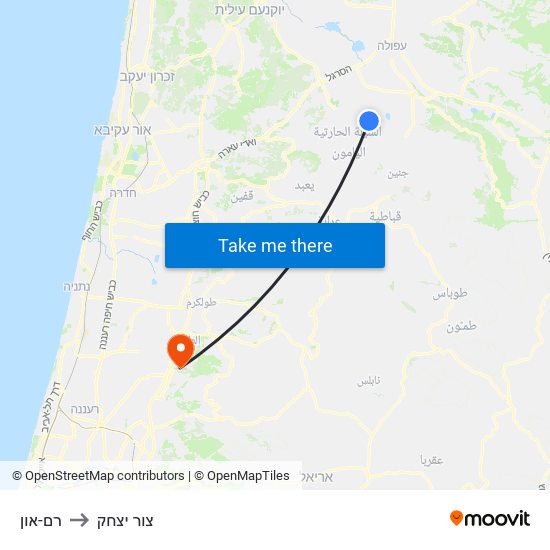 רם-און to צור יצחק map