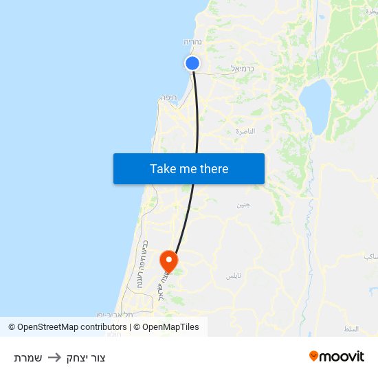 שמרת to צור יצחק map