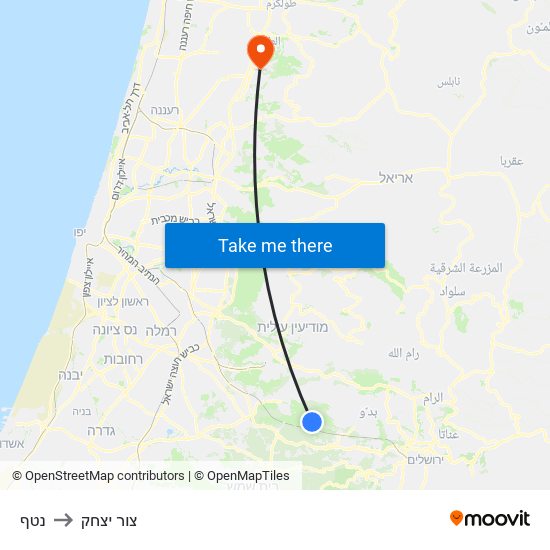 נטף to צור יצחק map