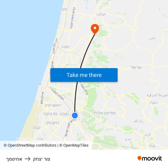 אחיסמך to צור יצחק map