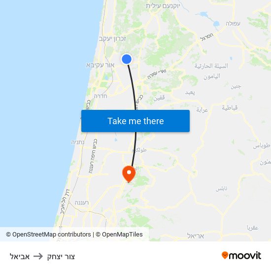 אביאל to צור יצחק map