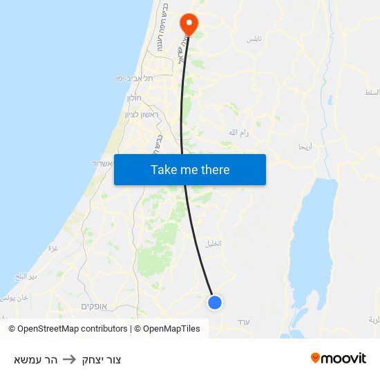 הר עמשא to צור יצחק map