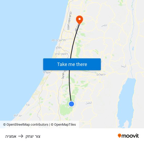 אמציה to צור יצחק map