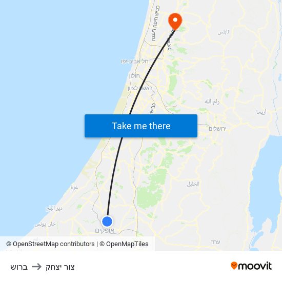 ברוש to צור יצחק map