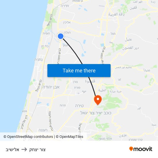 אלישיב to צור יצחק map