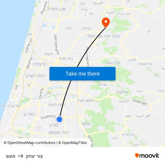 מעש to צור יצחק map