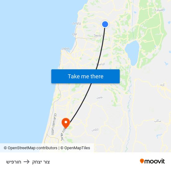 חורפיש to צור יצחק map