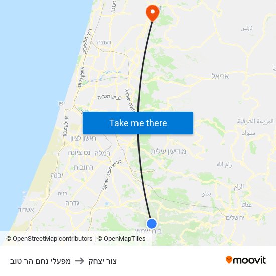 מפעלי נחם הר טוב to צור יצחק map