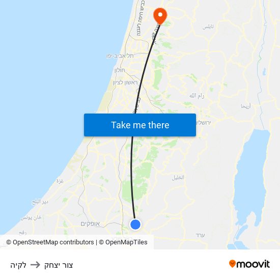 לקיה to צור יצחק map