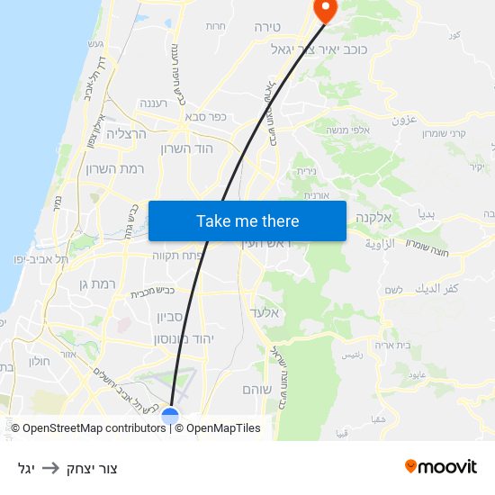 יגל to צור יצחק map