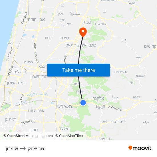 שומרון to צור יצחק map