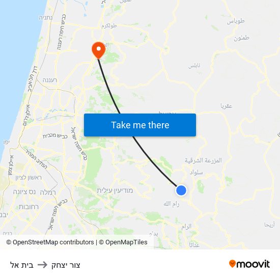 בית אל to צור יצחק map