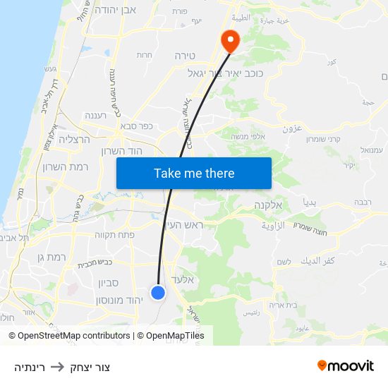 רינתיה to צור יצחק map