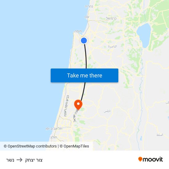 נשר to צור יצחק map