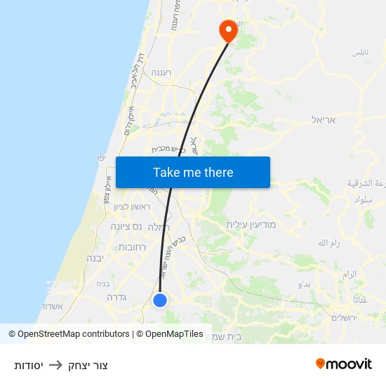 יסודות to צור יצחק map