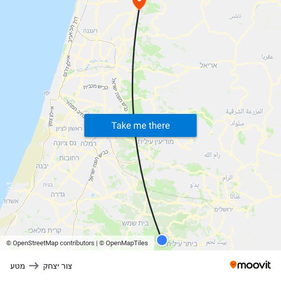 מטע to צור יצחק map