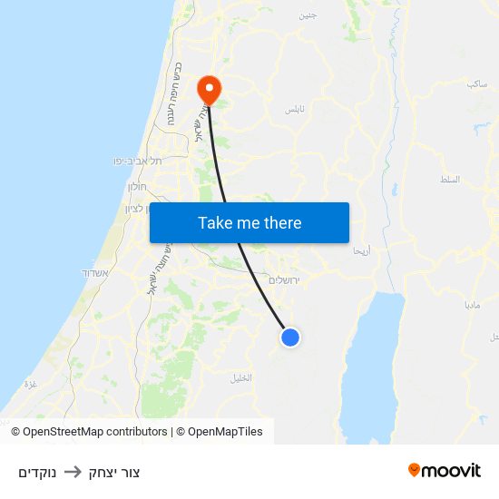 נוקדים to צור יצחק map