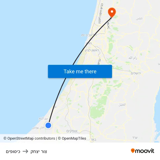כיסופים to צור יצחק map