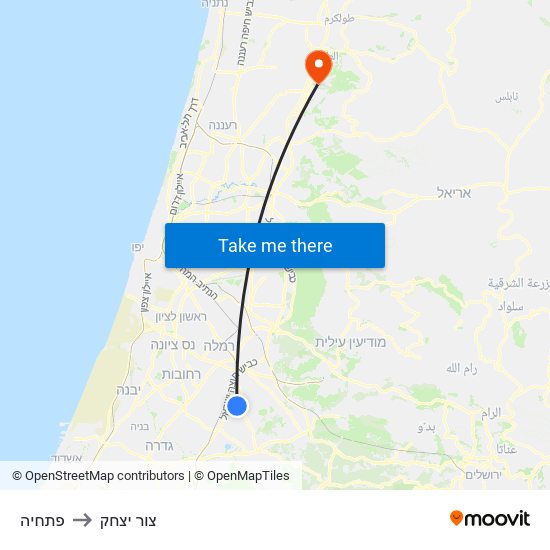 פתחיה to צור יצחק map