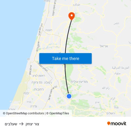 שעלבים to צור יצחק map