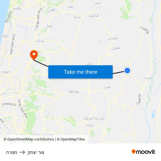 חמרה to צור יצחק map