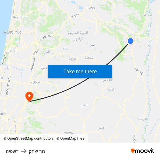 רשפים to צור יצחק map