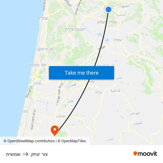 שמשית to צור יצחק map