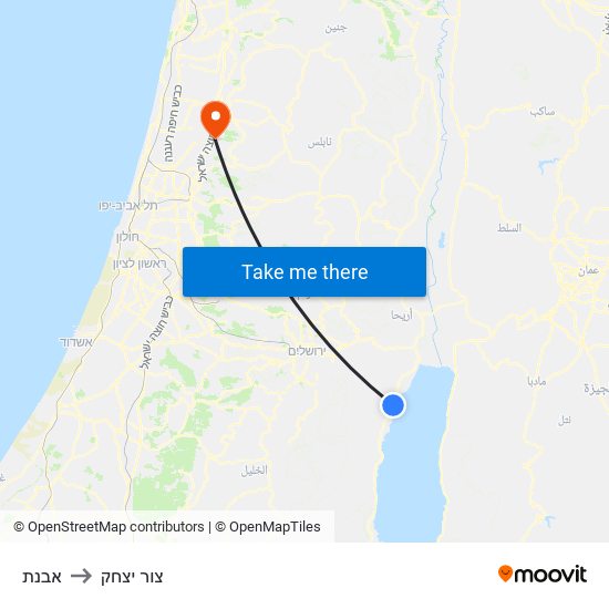 אבנת to צור יצחק map