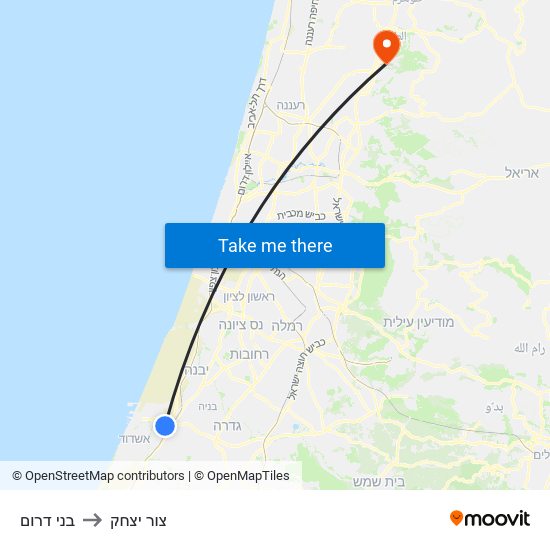 בני דרום to צור יצחק map