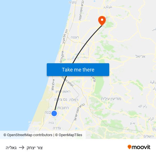 גאליה to צור יצחק map