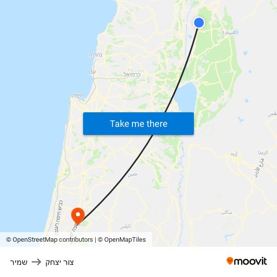 שמיר to צור יצחק map