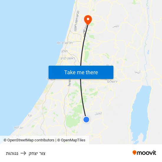 נגוהות to צור יצחק map