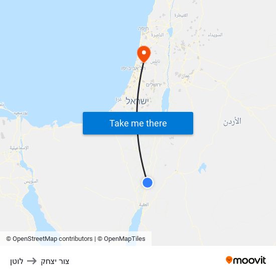 לוטן to צור יצחק map