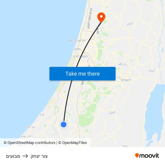 מבועים to צור יצחק map