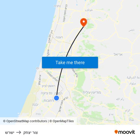 ישרש to צור יצחק map