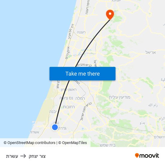 עשרת to צור יצחק map