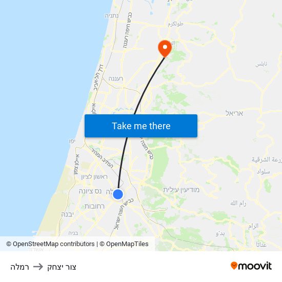 רמלה to צור יצחק map