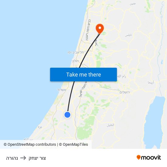 נהורה to צור יצחק map