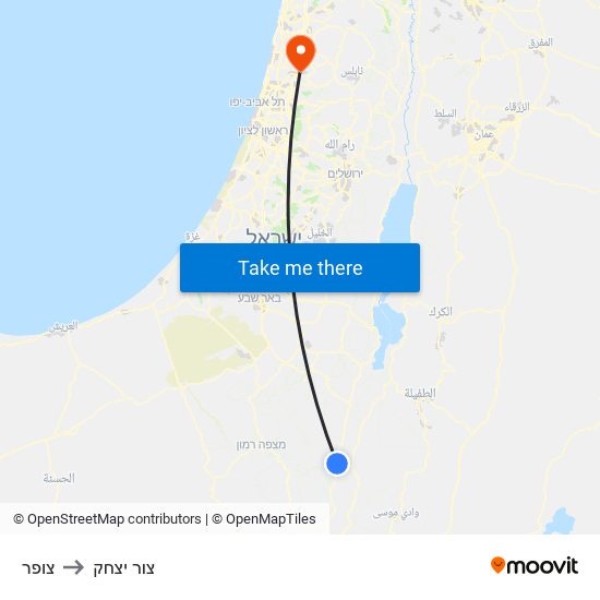 צופר to צור יצחק map