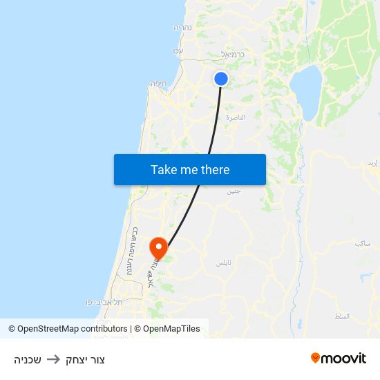 שכניה to צור יצחק map