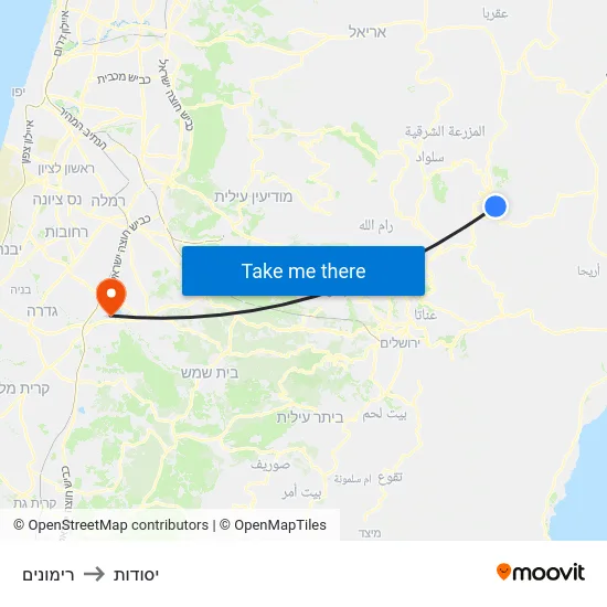 רימונים to יסודות map