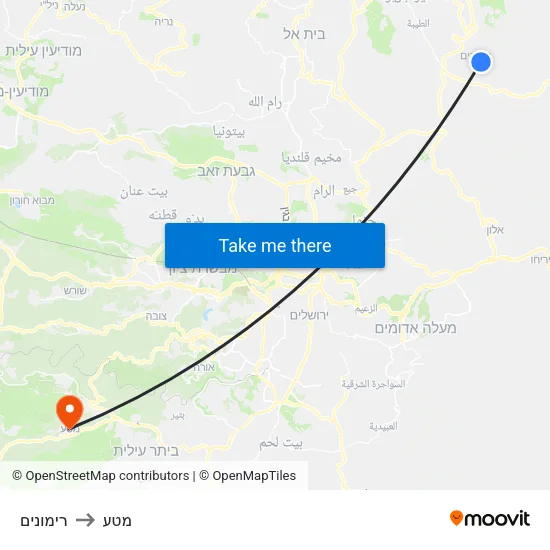 רימונים to מטע map